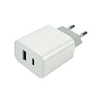 Сетевое зарядное устройство Mibrand MI-33 GaN 30W Travel Charger USB-A + USB-C блок питания для телефона