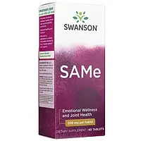 SAMe 200 мг (S-аденозил-L-метионин) 60 таб Swanson SAMe 200 mg США Доставка из ЕС