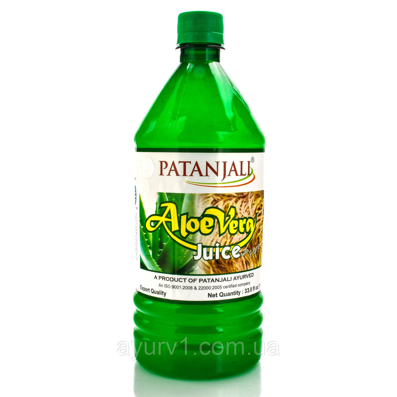 Сік Алое вера з м'якоттю, Патанжаві, Aloe Vera With Pulp, Patanjali, Patanjali 1 л.