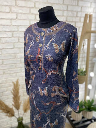 Стильна жіноча сукня, тканина "Ангора Софт" 54, 56, 58, 60 розмір 54, фото 2