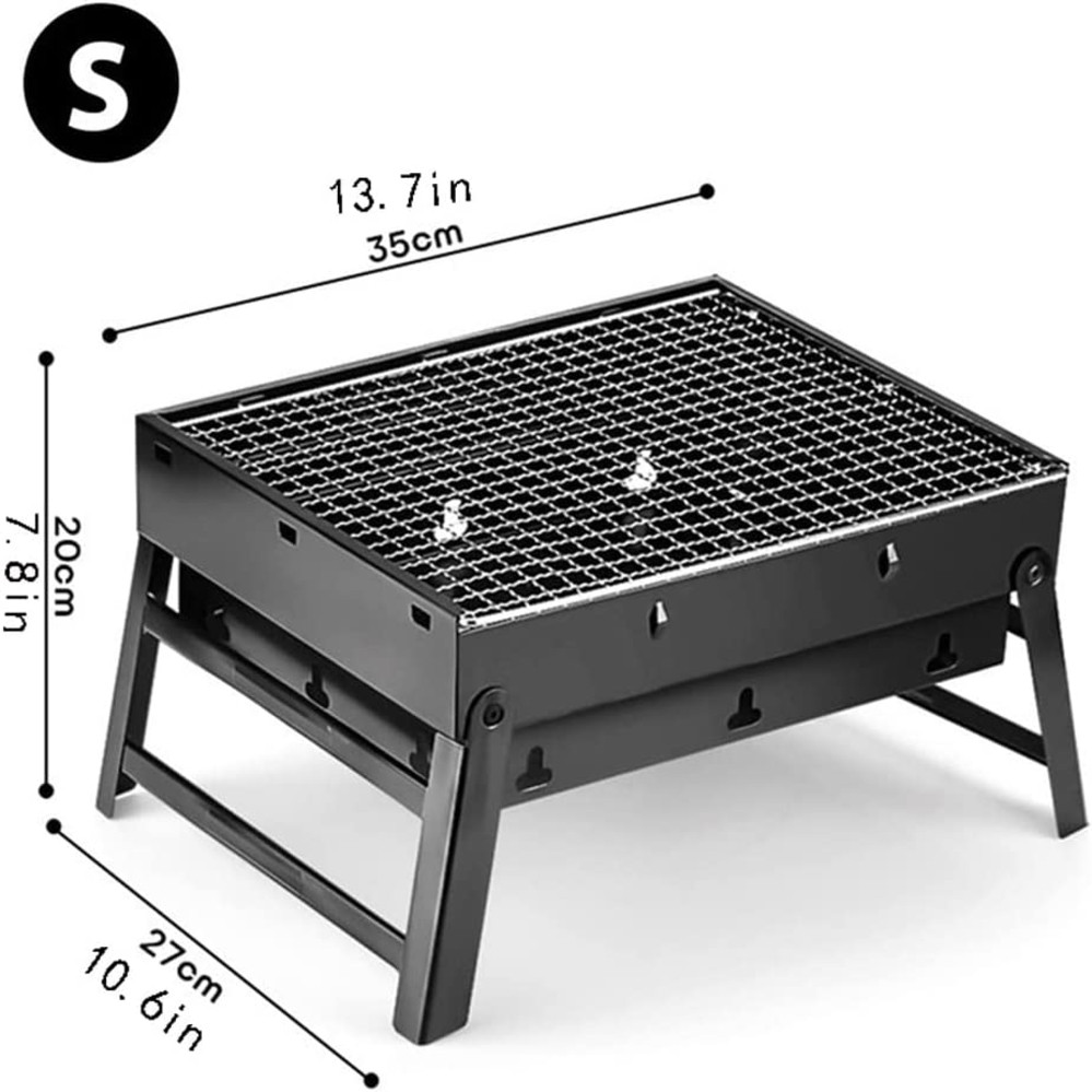 Мангал гриль чемодан складной переносной BBQ разборной портативный с решеткой для пикника 35х27х8см - фото 6 - id-p1789780912
