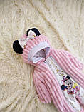 Демісезонний комплект для новонароджених дівчаток, рожевий, принт Минни, фото 5