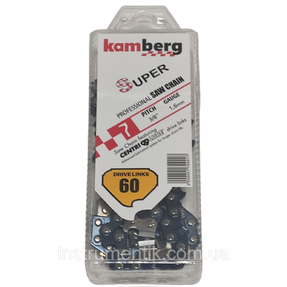 Ланцюг для бензопил Kamberg 40 см, 3/8", 1.6 мм, 60 ланок