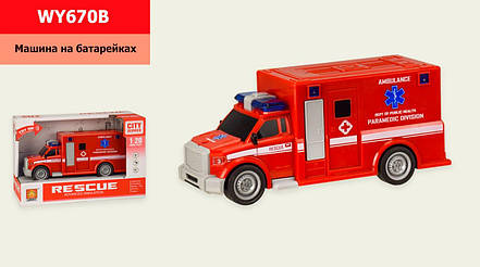 Пожежна/швидка машина зі світлом і звуком, фото 2