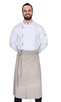 Фартук официанта мужской, длинный, с поясом завязывающимся спереди.
