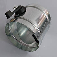Клапан дросельний круглий оцинкований з ручкою і заслонкою150 мм КДКп