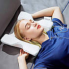 Подушка ортопедична з ефектом пам'яті (35х30х13 см), Nap pillow NJ-137, Біла / Подушка тунель, фото 3