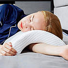 Подушка ортопедична з ефектом пам'яті (35х30х13 см), Nap pillow NJ-137, Біла / Подушка тунель, фото 4