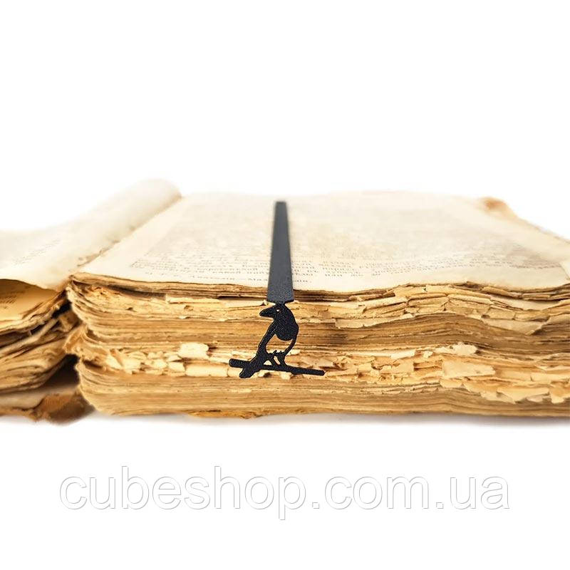 Закладка для книг "Сорока" (чорний), фото 1