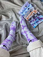 Высокие женские Носки Nike/найк Бавовна - Tie-dye - 20 оттенков на выбор