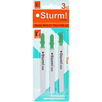 Пилки для лобзика Sturm,  75ммх2,5 дерево, 3 шт. (9019-01-75x3HCS-10)