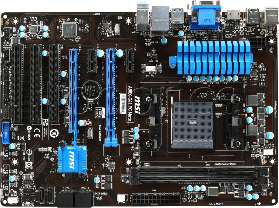 Купить Материнская плата MSI A68H PC MATE AMD A68H, sFM2+, ATX б/у ...