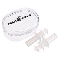 Беруши MadWave M071501 для плавания в пластиковом футляре TPR белый