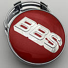Ковпачок із логотипом BBS 60 мм 56 мм червоні, фото 2