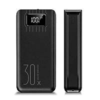 Power Bank 30000 mAh с кабелями, , 2хUSB, MicroUSB/Lightning/Type-C Черный