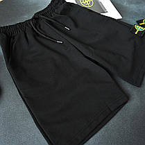Літні чоловічі спортивні шорти Stone Island Black Чоловічі шорти Чорні Стон Айленд із кишенями патч Туреччина, фото 5