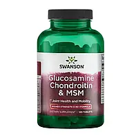 Глюкозамин Хондроитин и МСМ 120 таб Swanson Glucosamin Chondroitin & MSM США Доставка из ЕС