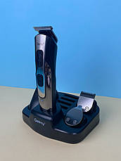 Акумуляторна машинка для стрижки Gm-592, 10 в 1 (набір для стрижки волосся і бороди), чорна, фото 2