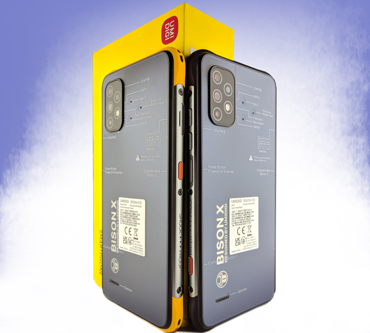 Смартфон UMIDIGI Bison X10 6.53" | 4/64Gb | NFC | Helio P60 yellow, фото 1