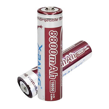 2 шт Акумулятор 8800mAh (4,2V) X-Balog, 18650 / Акумуляторна батарея / Акумулятор Li-Ion для ліхтариків