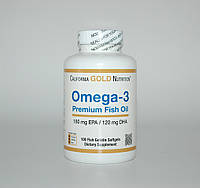 Рыбий жир премиум Omega-3 Fish Oil California Gold Nutrition 100 капсул