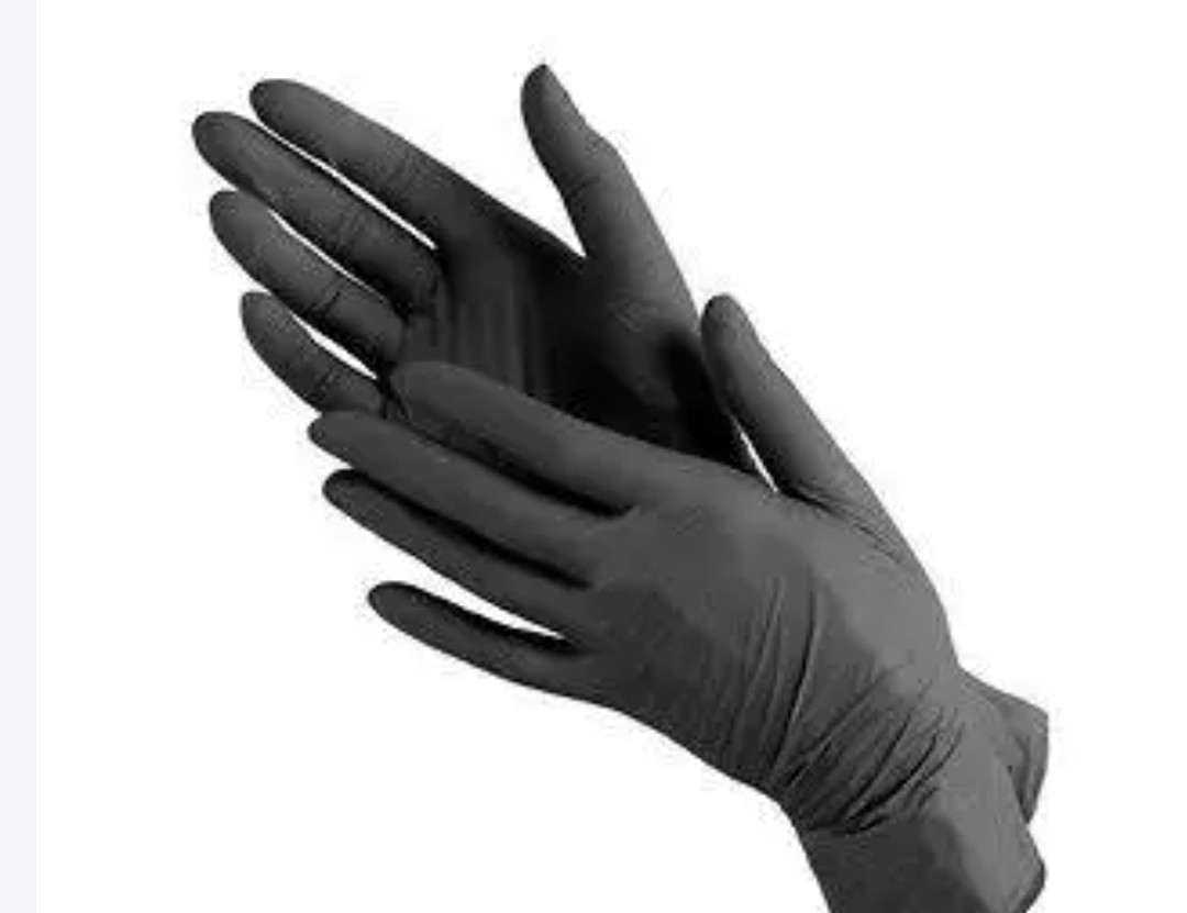 Перчатки черные нитрил