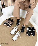 Жіночі кросівки в натуральній шкірі та замші, фото 3