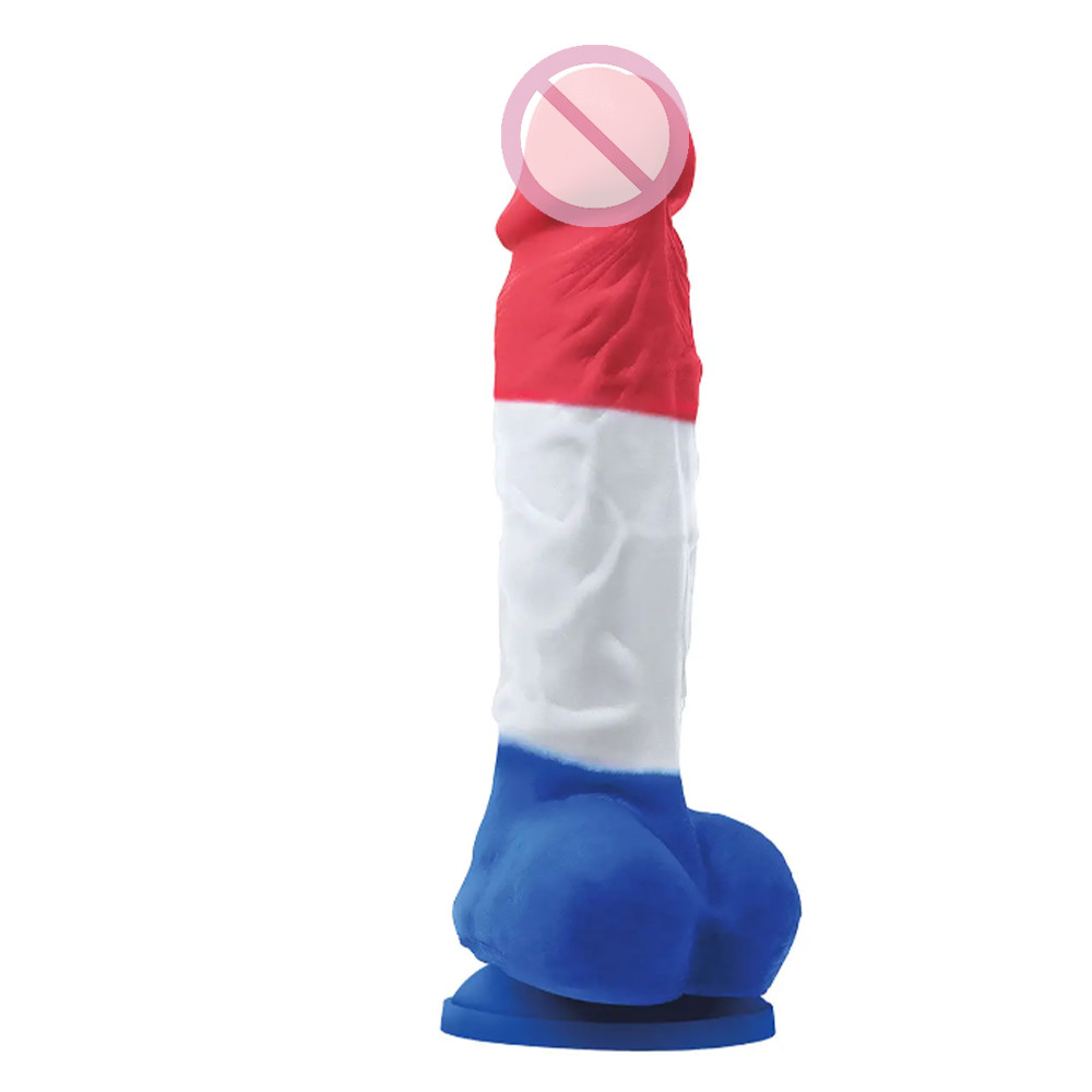 Фалоїмітатор реалістичний на присоску NS Novelties Colours Pleasures Tricolor 5inch Dildo
