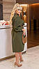 Сукня-сорочка кольору хакі, з вкороченим рукавом (50-52), фото 2