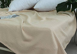Простирадло-покривало піке  160х235см ТМ TAG Косичка беж