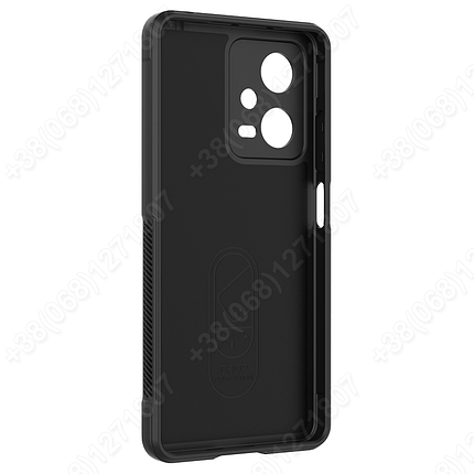 Захисний чохол Flexible Case для Xiaomi Poco X5 5G Чорний, силіконовий протиударний бампер, фото 3