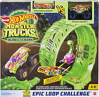 Хот Вилс Монстер тракс Испытание петлей ночная подсветка Hot Wheels Monster Trucks Epic Loop Glow in the Dark