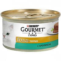 Влажный корм для кошек Purina Gourmet Gold Террин с кроликом 85 г Акция