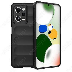 Захисний чохол Flexible Case для Xiaomi Poco X5 Pro 5G Чорний, силіконовий протиударний бампер, фото 2