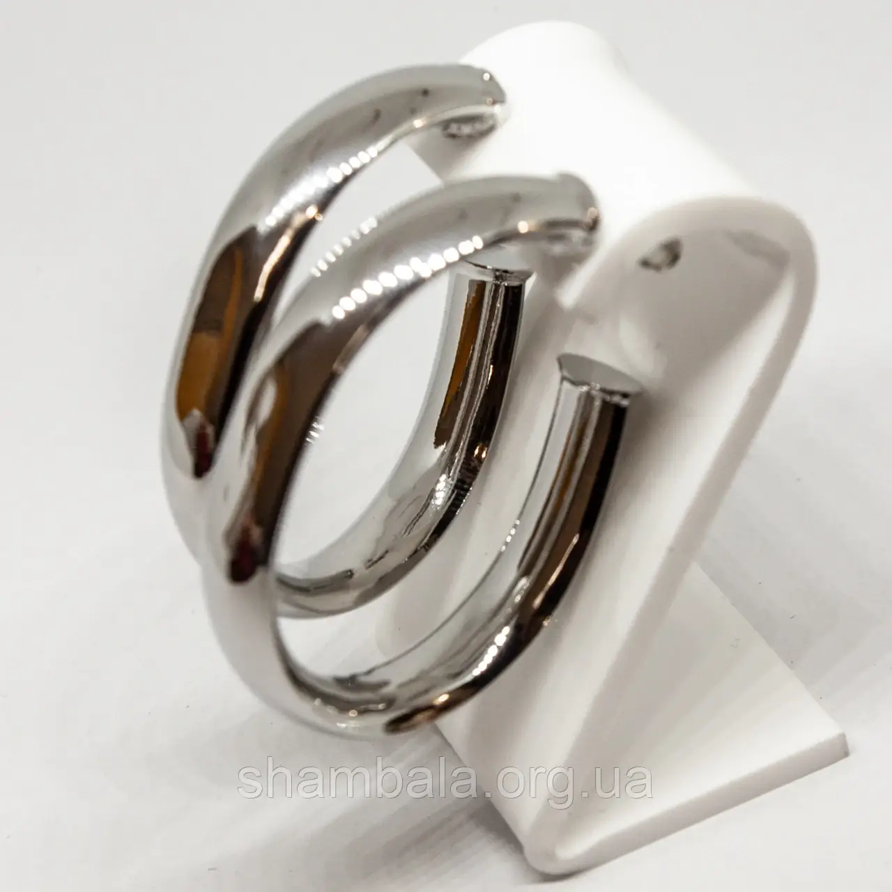 Сережки Xuping Jewelry "Срібні великі півкільця" срібло (75044)