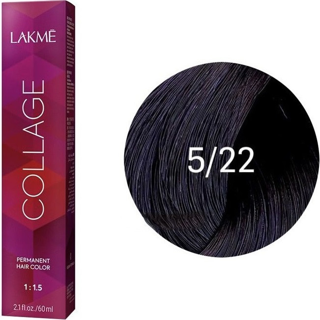 5/22 Св.каштановий фіолет яскравий крем-фарба для волосся 60 мл Collage LakmeEStyle