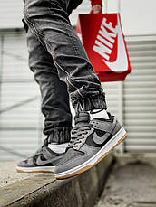 Чоловічі кросівки Nike Dunk Low Dark Grey Black Gum AR0778-001, фото 4
