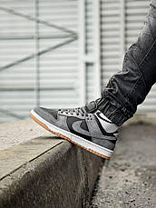 Чоловічі кросівки Nike Dunk Low Dark Grey Black Gum AR0778-001, фото 5