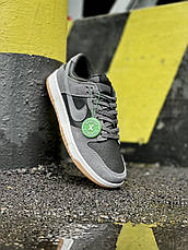 Чоловічі кросівки Nike Dunk Low Dark Grey Black Gum AR0778-001, фото 3