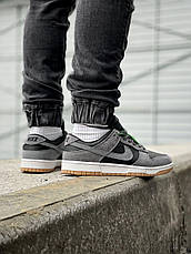 Чоловічі кросівки Nike Dunk Low Dark Grey Black Gum AR0778-001, фото 6