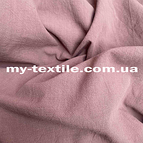 Коттон з імітацією льону Пудра