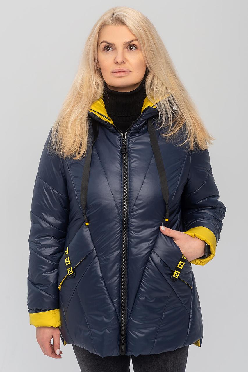 Жіноча демісезонна модна куртка Діана синій, фото 1