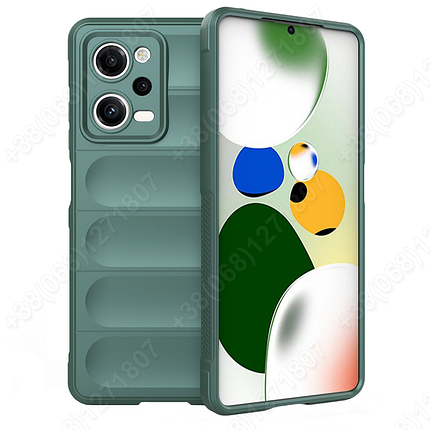 Захисний чохол Flexible Case для Xiaomi Poco X5 Pro 5G Зелений, силіконовий протиударний бампер, фото 1