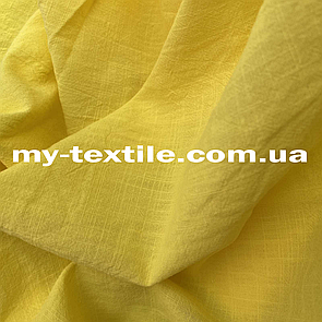 Коттон з імітацією льону Жовтий