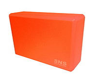 Блок для йоги опорный SNS материал EVA 22,5х14,5х7,5 см Оранжевый