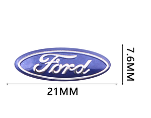 Наклейка на ключ Ford 21 мм