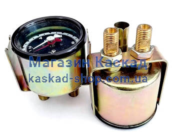 Манометр повітря подвійний 281-25-316 Татра-815, фото 3