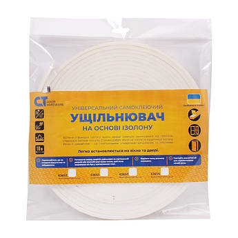 Дверний ущільнювач Comit 5мм*13мм*10м самоклеючий Білий матовий