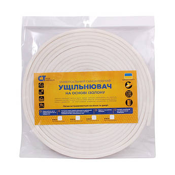 Дверний ущільнювач Comit 8мм*13мм*10м самоклеючий Білий матовий