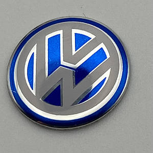 Наклейка на ключ VW (Фольсваген) синя 14 мм